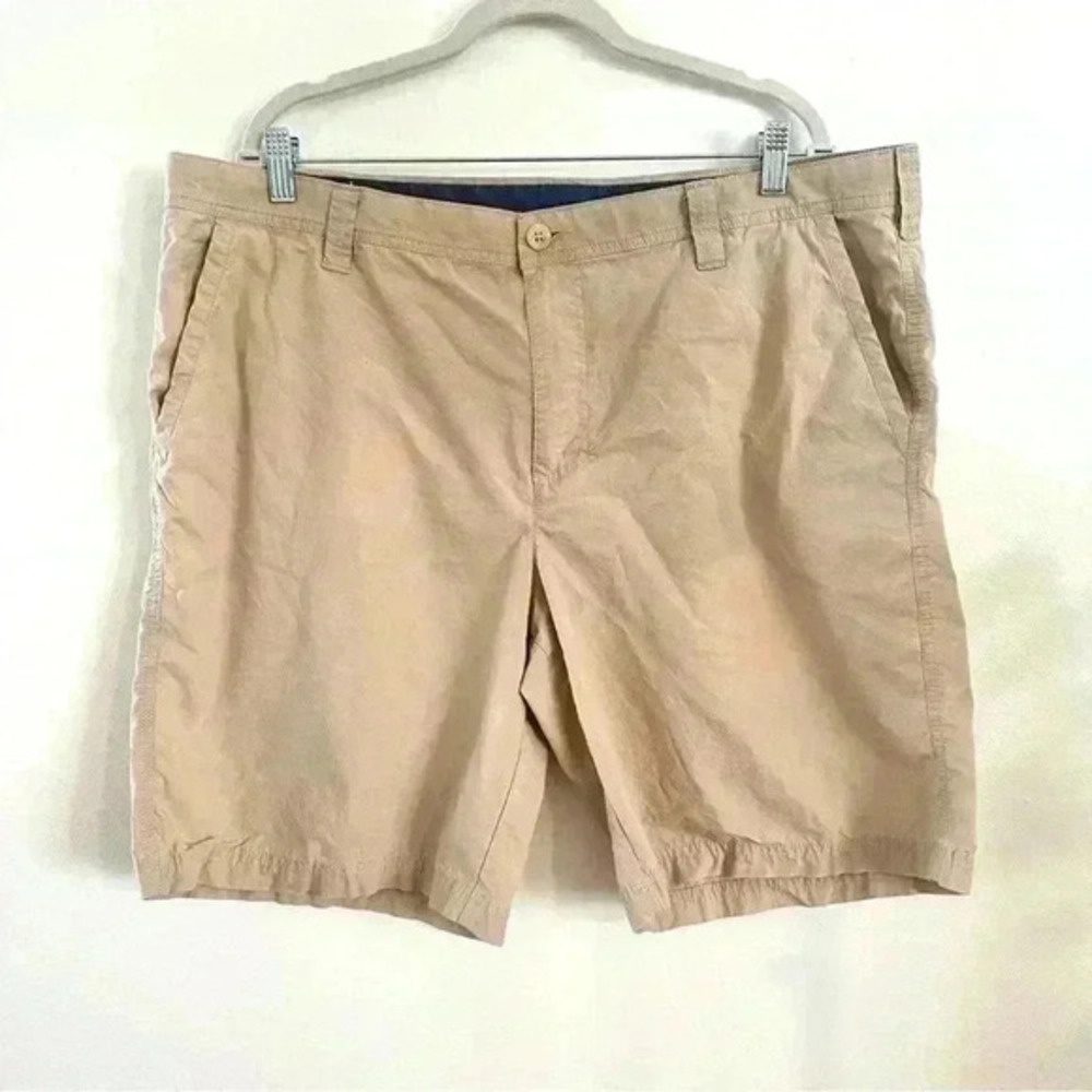 Columbia Shorts Mens 40W 10L Lightweight Cotton Khaki Tan Casual Camping Hiking